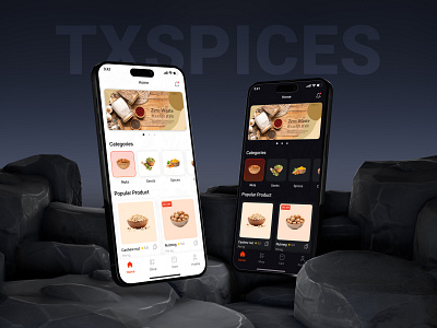 TXspices - Mobile App Design 3d animation branding design graphic design illustration logo ui ux vector