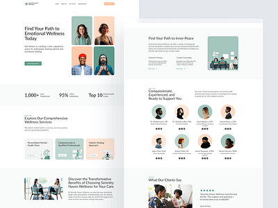 Serenity Haven Wellness - Landing Page health healthcenter homepage landingpage mental mentalhealth ui uidesign webdesign