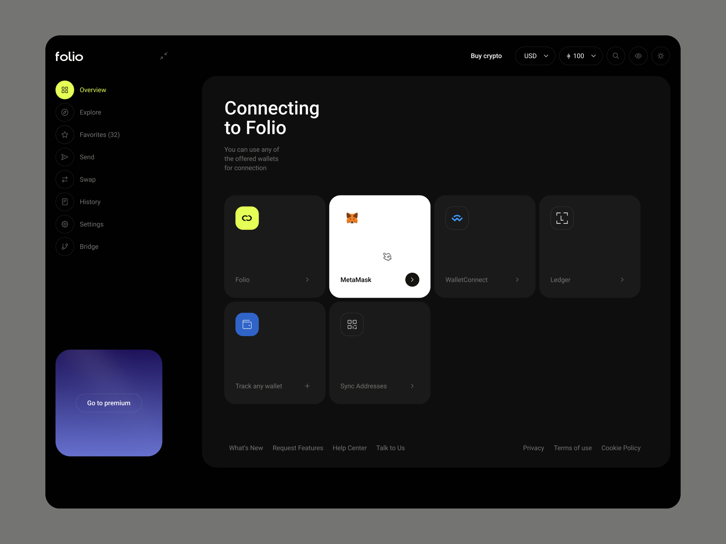 Example of Folio - Crypto wallet for everything onchain
