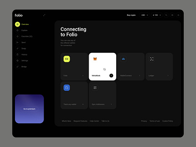 Folio - Crypto wallet for everything onchain analytics clean crypto currency crypto dashboard currency crypto dashboard popup product design wallet crypto