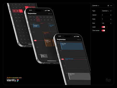 Calendar - Made using Identity app design calendar calendar app component date picker dates design mobile app mobile design productivity productivity app reminder schedule time date ui ui components ui inspiration user interface website