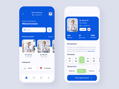 Medical Mobile App application design doctor doctor app elegant health healthcare medical medical app minimal mobile application online appointment online doctor appointment ui uiux user experience ux