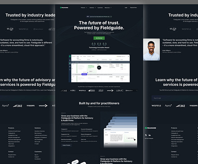 LANDING PAGE DESIGN application dashboard layout template ui