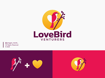 Love Bird Logo Mark animal awesome bird branding combinations design dsign emblem fly heart inspirations logo love mark nature organic symbol vector wing wings