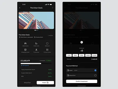 Building Investment Mobile App Design app design design figma ui uiux ux