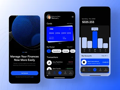 Finance App analytics app ui branding cards design figma graphic design illustration logo ui