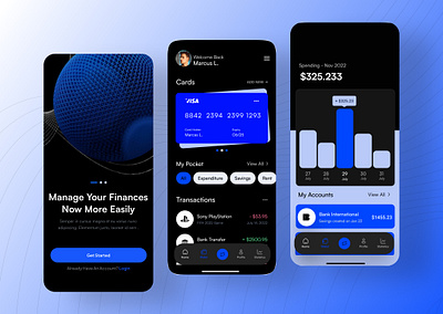 Finance App analytics app ui branding cards design figma graphic design illustration logo ui