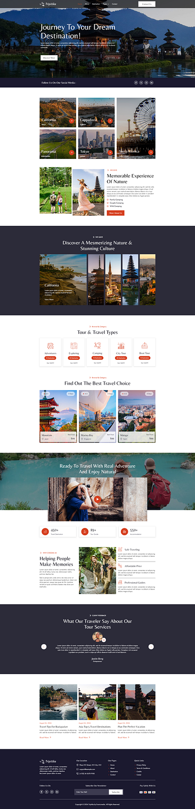 Tripitika – Tourism & Travel Agency Elementor Template Kit vacation