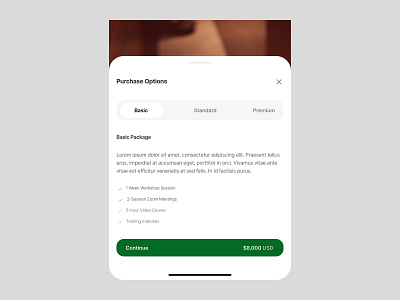 Purchase options for mobile design ui ux