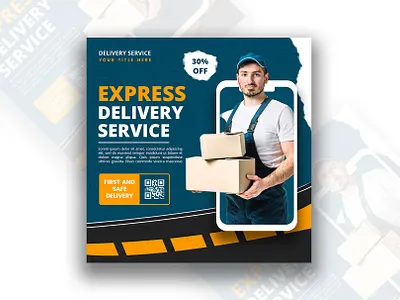 Creative online product delivery service social media poster banner branding delivery delivery poster design flyer design flyer template graphic design illustration logo vector