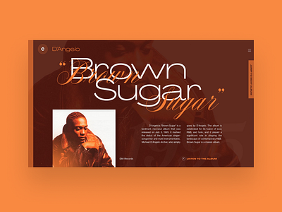 CTC#021 - Brown Sugar design graphic design hero section music typography ui webdesign