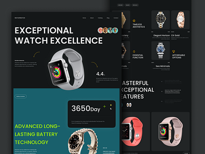 Minimal landing page for selling watches design landing page ui uiux