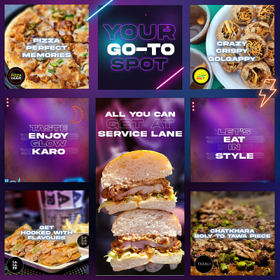 Service Lane design food graphics neon servicelane