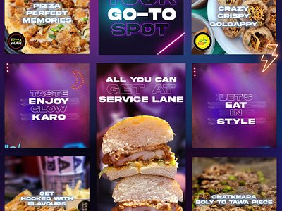 Service Lane design food graphics neon servicelane