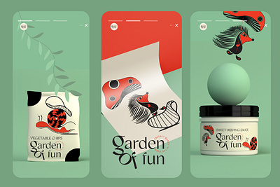 Garden of Fun. Brand Design by CbyD brand identity brandidentity branding design graphic design illustration logo logo design packaging packaging design ui