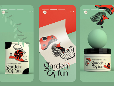 Garden of Fun. Brand Design by CbyD brand identity brandidentity branding design graphic design illustration logo logo design packaging packaging design ui