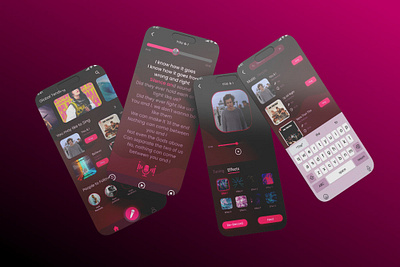 Karaoke App Design app design ui ux