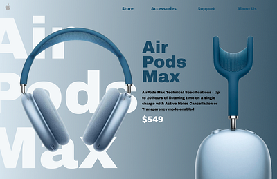 Apple airpods max UI design airpodsmax animation apple branding figma logo ui