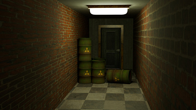 Spooky Corridor in Blender blender corridor spooky