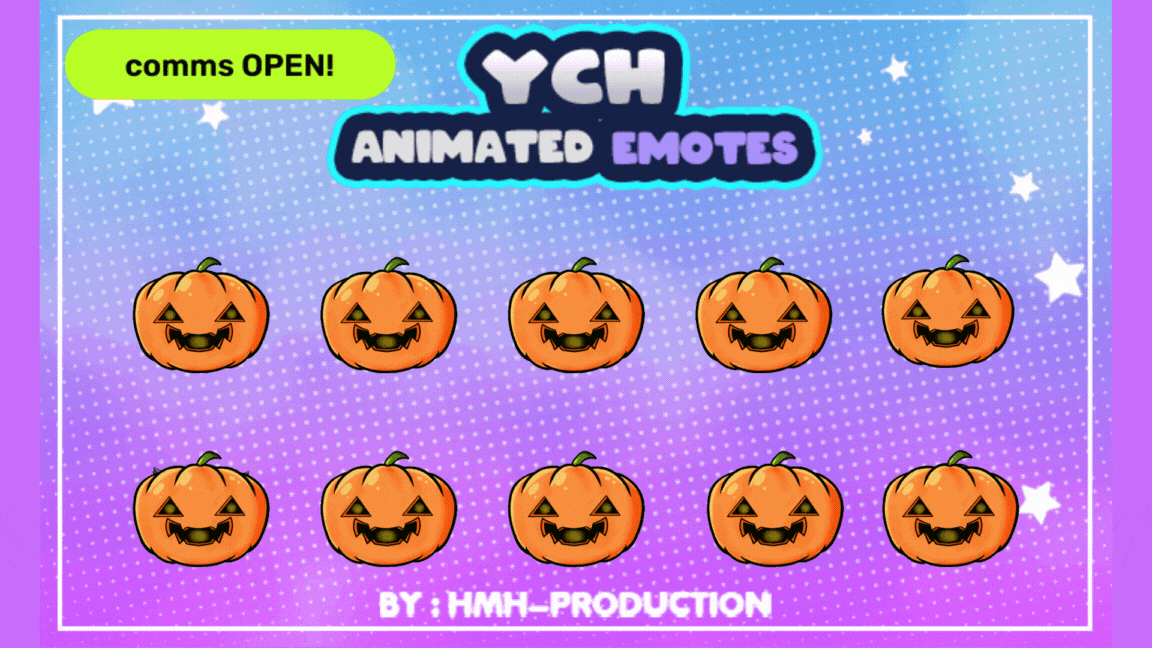 halloween emotes alerts animated art chibi twitch emotes commission design emotes emotes for twitch halloween illustration pumpkin sticker stream assets streamer twitch twitch affiliate twitch emotes twitch partner vtuber youtube