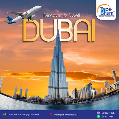 Travel to Dubai design dubai graphic design postdesign socialmediapost travel travelpost