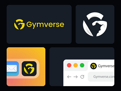 Gymverse App Logo Concept abstract logo app icon brand branding design fitness app fitness center fitness club fitness logo gradient logo gym app gym logo gymnastics health logo icon logo logo design modern logo