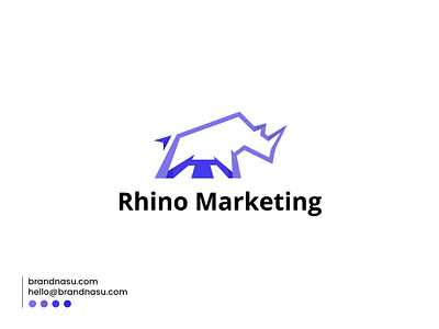 Rhino Marketing Logo app logo brandidentity branding brandnasu bus business logo design custom logo fiverr design ecommerce emblem existing logo redesgin finder3nasu graphic graphic design logo modern logo motion graphics rhino rihno saas