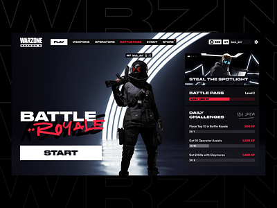 Modern Shooter Game Menu UI arcade battle royale call of duty cod fps game interface gaming gui menu ui shooter the finals videogame warzone