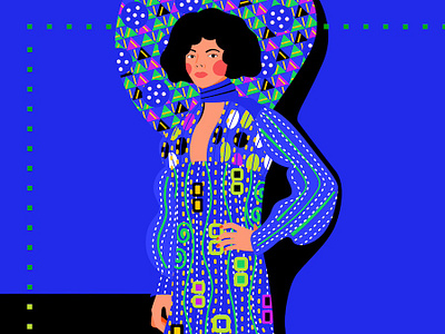 Portrait of Emilie Flöge artist artwork fashion graphic design gustav klimt illustration klimt master art portrait vector