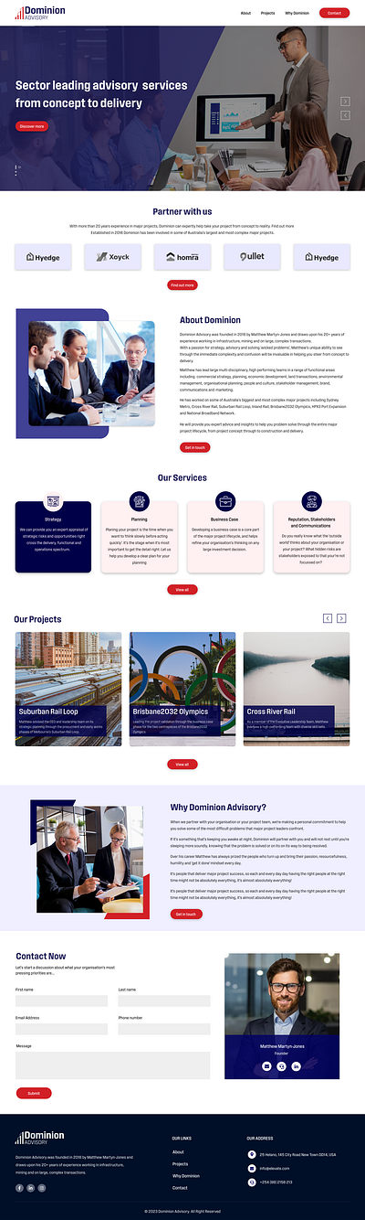 Website Landing page graphic design ui