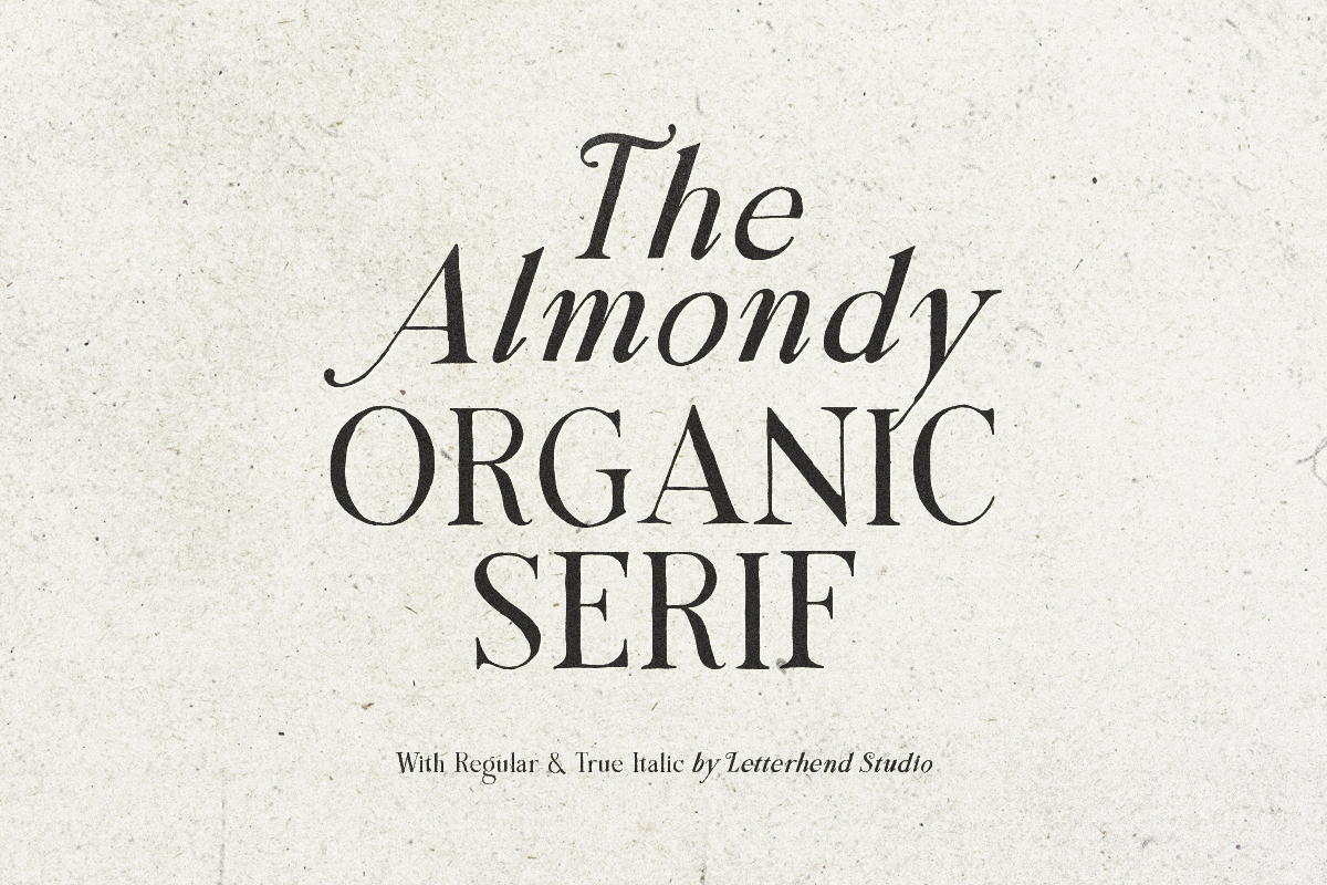 The Almondy Organic Serif freebies modern font