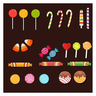 Vector Illustration of chocolates for Halloween