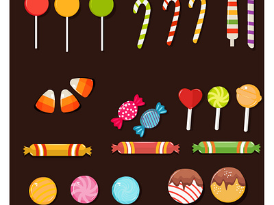 Vector Illustration of chocolates for Halloween