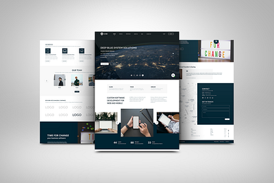 UI Design for Deep Blue System Solutions Website figma ui ux ux ui design website design