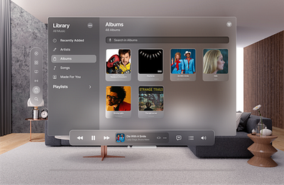 Apple Music - Apple Vision Pro 3d animation apple ui vision pro