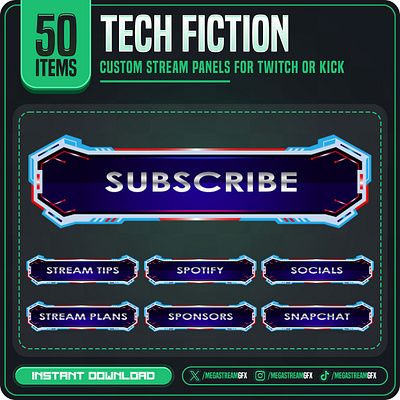 Sci-fi Stream Panels (x50) - Stream Panels Package gaming info