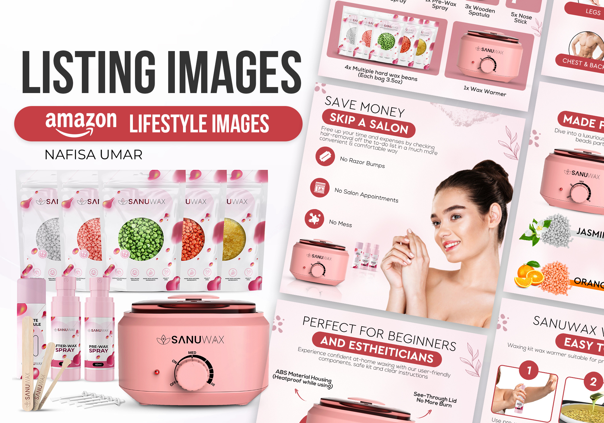 Premium Wax Machine Set || Amazon Infographics amazon amazon design amazon lising amazon listing infographics amazon product branding design enhance brand content image editing listing infographics product infographics