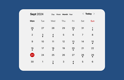 Daily UI #038 calendar challenge dailyui ui