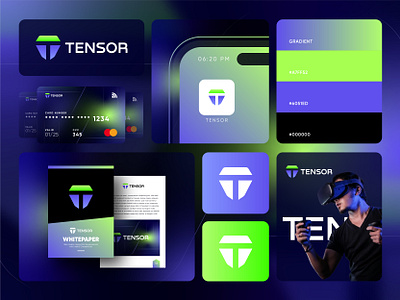 Tensor - Logo Design Concept blockchain brand identity branding coin crypto currency decentralized defi forex logo logo design logo identity logotype market modern logo tether token torn usdt web3