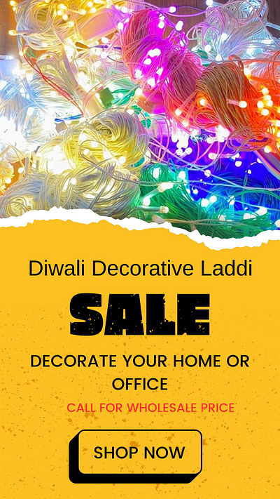 Diwali lights banner graphic design ui