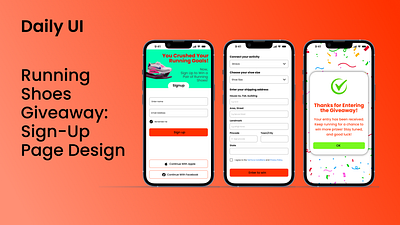 Giveaway Signup #Daily UI graphic design ui