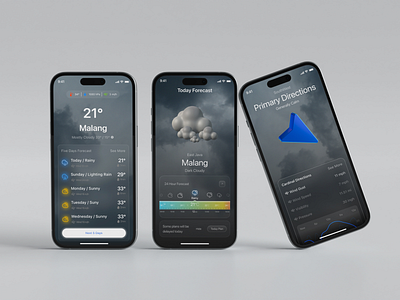 Ozone Mobile App - Weather & Forecasting App barometer cloud humidity ios weather mobile app navigation not boring rain sun temperature weather weather app