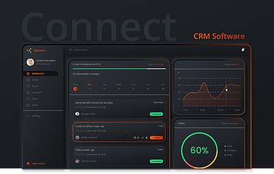 Connect-->CRM SAAS design ui ux