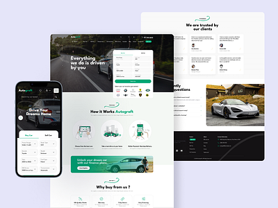 AutoGraft buy and sell car clean ui flat design ui website design