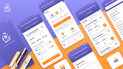IRCTC App Design appdesign branding indianrailway irctc mobile problemsolving ticketbooking ui ux