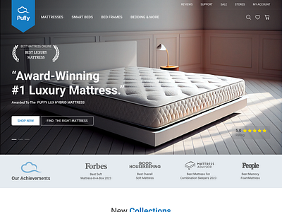 Mattress Ecommerce Website branding design ecommerce estore graphic design illustration luxury shopping store ui ui design ux