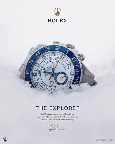 Rolex Watch - Poster Design 3d animation branding graphic design logo motion graphics rolex ui watch