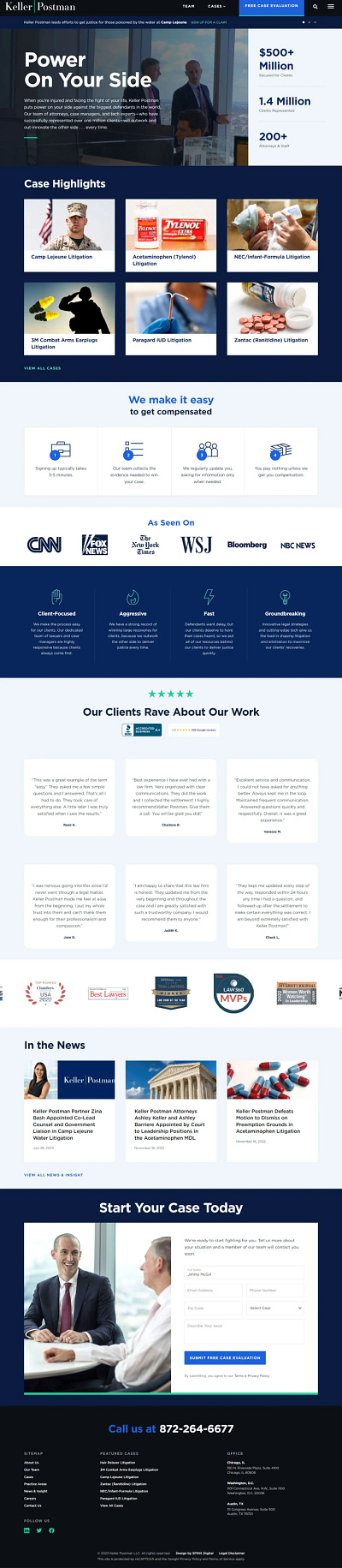 Keller Postman Redesign branding design ui ux webdesign website website design website redesign