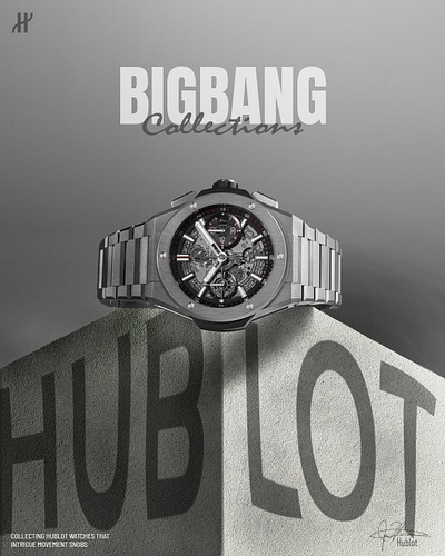 Hublot - BigBang Collections Poster Design 3d branding graphic design hublot logo manipulation motion graphics ui watch