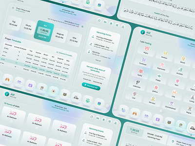 Alif - Islamic Website | Glassmorphism UI animation app branding design glassmorphism ui graphic design illustration ui ui design ux